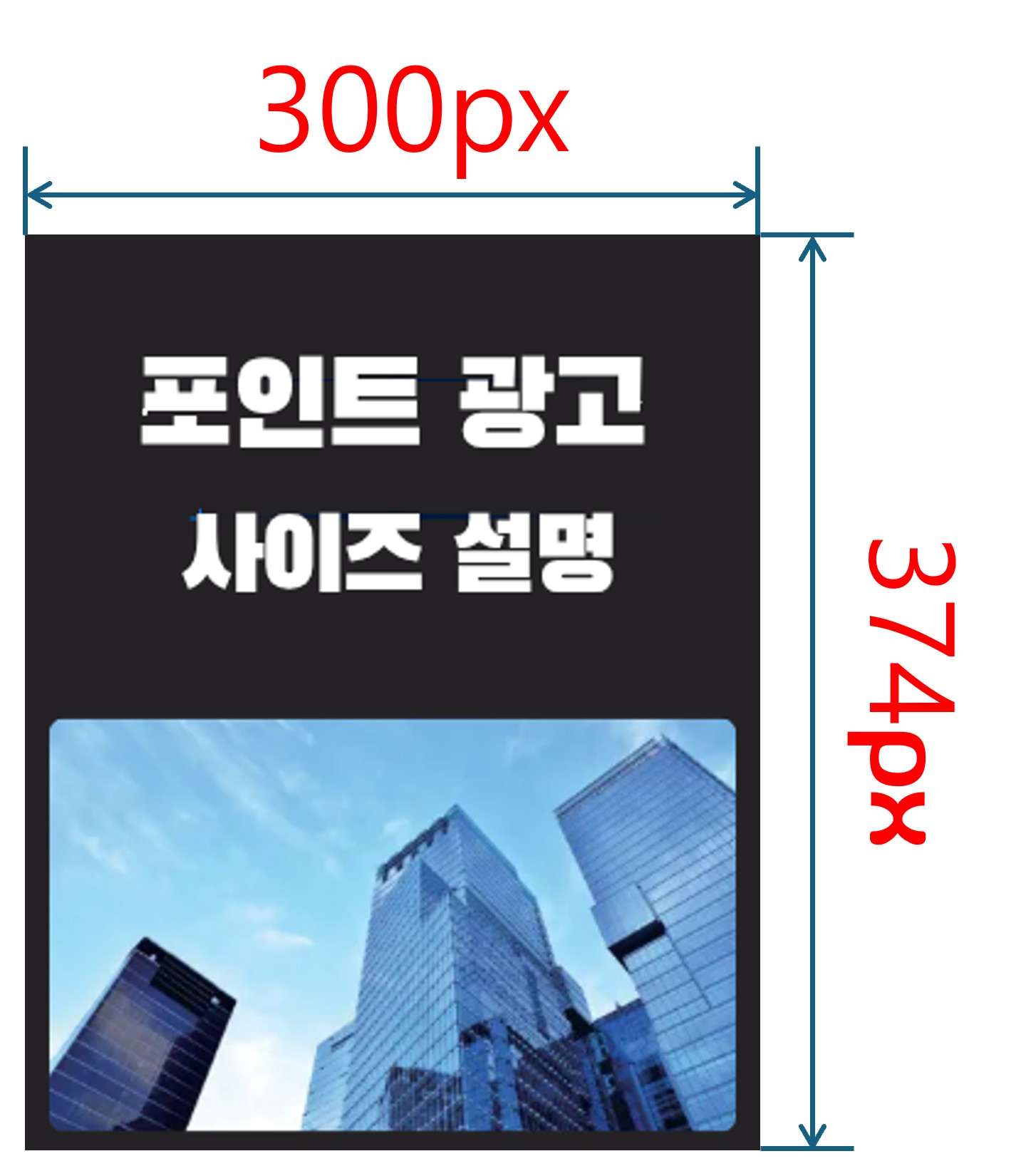 포인트 광고 사이즈 설명